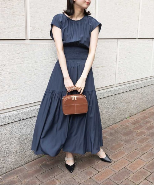 RANDA（ランダ）の「ウエストシャーリングワンピース（ワンピース・レディース・グリーン/ネイビー/パープル・1/0）」の8枚目の写真