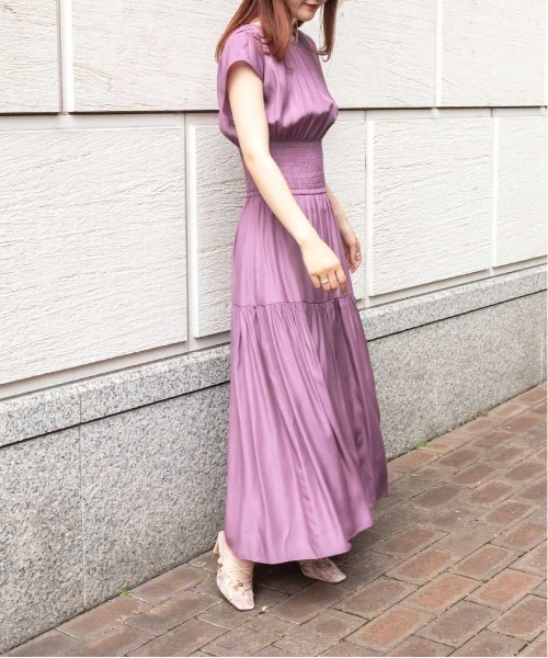 RANDA（ランダ）の「ウエストシャーリングワンピース（ワンピース・レディース・グリーン/ネイビー/パープル・1/0）」の11枚目の写真