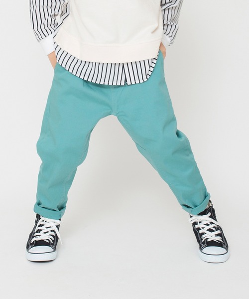 BRANSHES（ブランシェス）の「ガーデナーテーパードパンツ（チノパンツ・キッズ・ピンク/アイボリー/グリーン/ネイビー/ブラック/ベージュ/その他1/モスグリーン・90/160/140/120/130/110/150/100）」の6枚目の写真