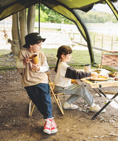 BRANSHES（ブランシェス）の「ガーデナーテーパードパンツ（チノパンツ・キッズ・ピンク/アイボリー/グリーン/ネイビー/ブラック/ベージュ/その他1/モスグリーン・90/160/140/120/130/110/150/100）」の14枚目の写真