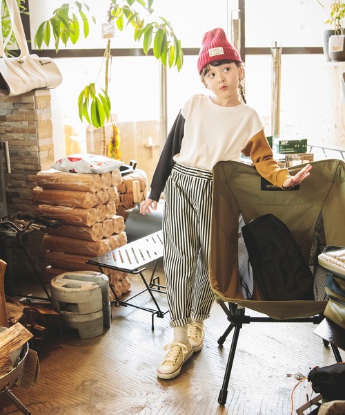 BRANSHES（ブランシェス）の「ガーデナーテーパードパンツ（チノパンツ・キッズ・ピンク/アイボリー/グリーン/ネイビー/ブラック/ベージュ/その他1/モスグリーン・90/160/140/120/130/110/150/100）」の18枚目の写真