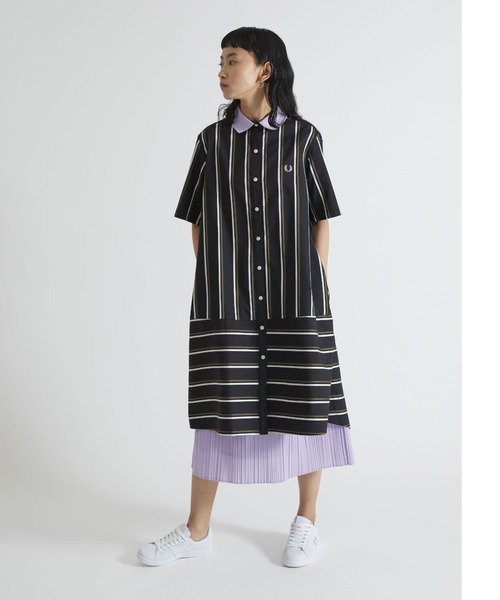 Striped Fishtail Shirt Dress ワンピース Fred Perry フレッドペリー のファッション通販 Zozotown