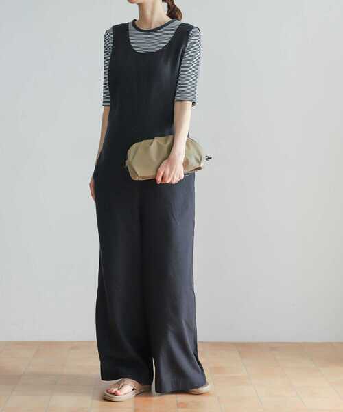 URBAN RESEARCH DOORS(アーバンリサーチドアーズ)の「バックリボンオールインワン(サロペット/オーバーオール・レディース・ブラック/ベージュ・MEDIUM)」の16枚目の写真