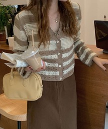 Jewelobe（ジュエローブ）の「クロシェボーダーキャミ×カーディガンアンサンブル（アンサンブル）」