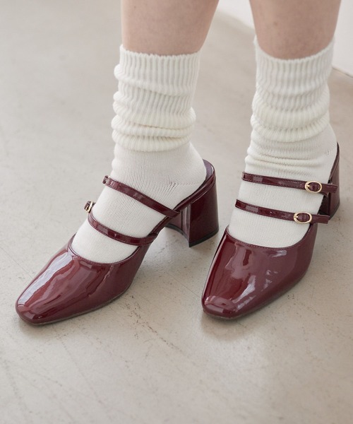 Heather（ヘザー）の「ダブルストラップミュール　352196（パンプス・レディース・ブラック/レッド・M/L）」の8枚目の写真