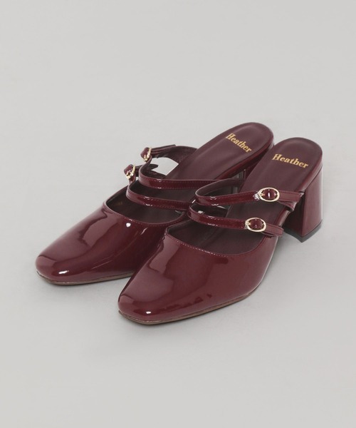 Heather（ヘザー）の「ダブルストラップミュール　352196（パンプス・レディース・ブラック/レッド・M/L）」の10枚目の写真