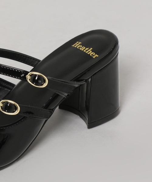 Heather（ヘザー）の「ダブルストラップミュール　352196（パンプス・レディース・ブラック/レッド・M/L）」の17枚目の写真