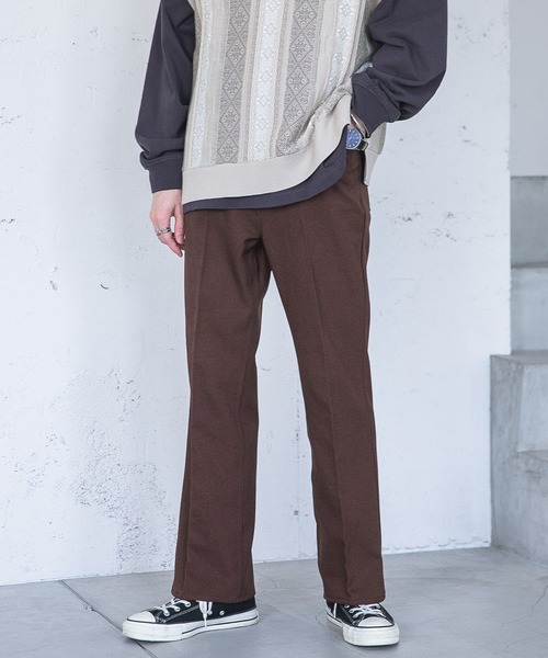 RAGEBLUE（レイジブルー）の「メランジーンズフレアパンツ（スラックス・メンズ・ブラック/ブラウン/グレー/オリーブ/マスタード・MEDIUM/LARGE）」の3枚目の写真