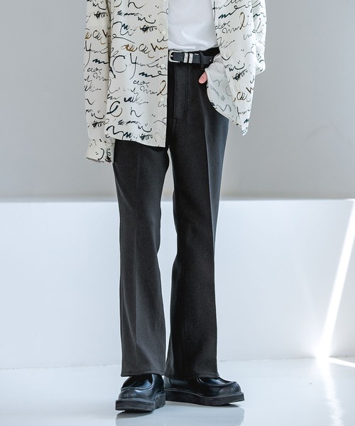 RAGEBLUE（レイジブルー）の「メランジーンズフレアパンツ（スラックス・メンズ・ブラック/ブラウン/グレー/オリーブ/マスタード・MEDIUM/LARGE）」の2枚目の写真