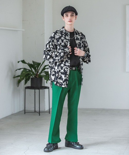 RAGEBLUE（レイジブルー）の「メランジーンズフレアパンツ（スラックス・メンズ・ブラック/ブラウン/グレー/オリーブ/マスタード・MEDIUM/LARGE）」の10枚目の写真