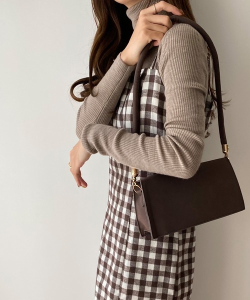 callautia（カラウティア）の「チェックIラインキャミワンピース（ワンピース・レディース・キャメル/ブラウン/ブルー・MEDIUM/SMALL/LARGE/X-LARGE）」の11枚目の写真