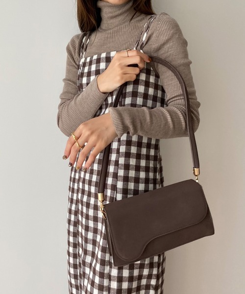 callautia（カラウティア）の「チェックIラインキャミワンピース（ワンピース・レディース・キャメル/ブラウン/ブルー・MEDIUM/SMALL/LARGE/X-LARGE）」の12枚目の写真