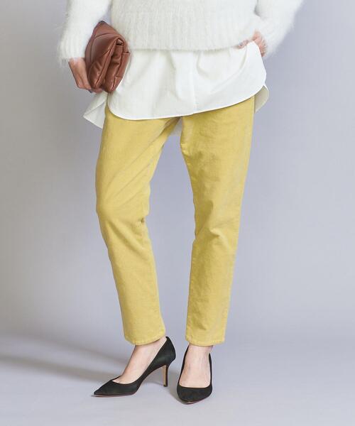 BEAUTY&YOUTH UNITED ARROWS(ビューティーアンドユースユナイテッドアローズ)の「【WEB限定】ピマコットン コーデュロイ テーパードパンツ -ウォッシャブル-(その他パンツ・レディース・ライトブルー/オフホワイト/ライム/ダークグレー/コバルトブルー・S/M/L)」の3枚目の写真