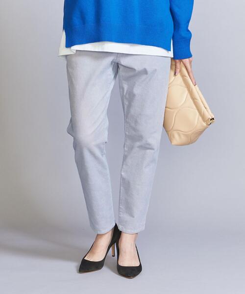 BEAUTY&YOUTH UNITED ARROWS(ビューティーアンドユースユナイテッドアローズ)の「【WEB限定】ピマコットン コーデュロイ テーパードパンツ -ウォッシャブル-(その他パンツ・レディース・ライトブルー/オフホワイト/ライム/ダークグレー/コバルトブルー・S/M/L)」の4枚目の写真