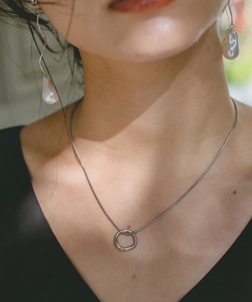 Kastane(カスタネ)の「【fiw.】リングネックレス(ネックレス・レディース・シルバー/ゴールド・FREE)」の1枚目の写真