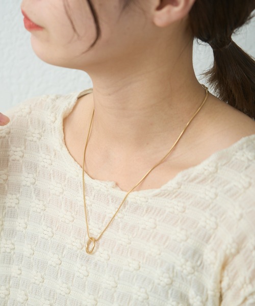 Kastane(カスタネ)の「【fiw.】リングネックレス(ネックレス・レディース・シルバー/ゴールド・FREE)」の4枚目の写真