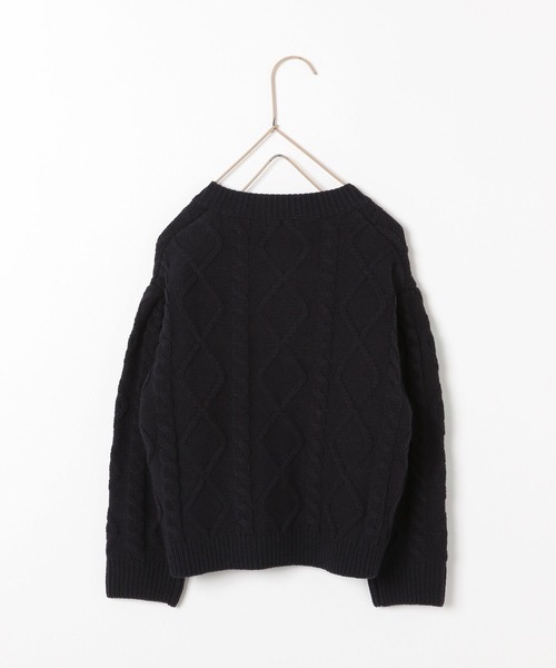 LOWRYS FARM（ローリーズファーム）の「フラワーシシュウニットカーディガン　356924（カーディガン/ボレロ・キッズ・アイボリー/ネイビー/オレンジ・110cm/120cm/130cm/140cm/150cm）」の8枚目の写真