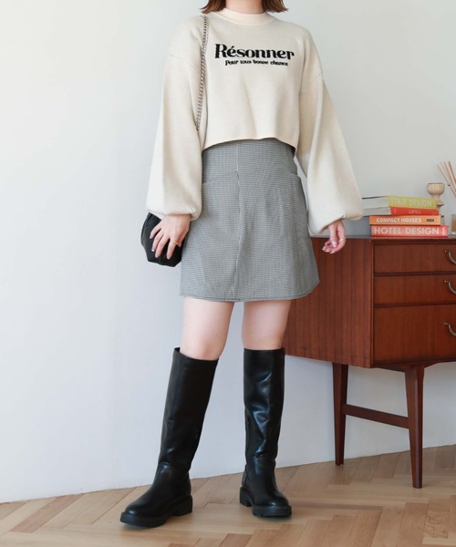 archives(アルシーヴ)の「ロゴジャガードクロップドニット(ニット/セーター・レディース・ブラック/グレー/オフホワイト・MEDIUM)」の12枚目の写真