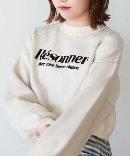 archives(アルシーヴ)の「ロゴジャガードクロップドニット(ニット/セーター・レディース・ブラック/グレー/オフホワイト・MEDIUM)」の17枚目の写真