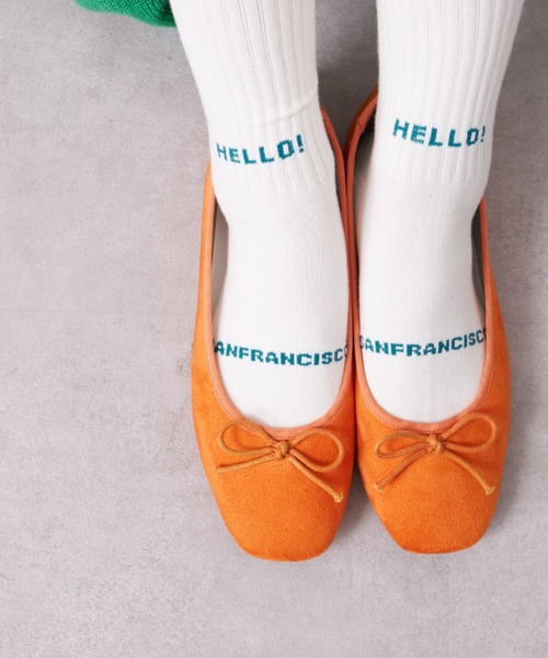 CIAOPANIC TYPY(チャオパニックティピー)の「【靴下屋×TYPY】フラワーロゴクルーソックス(ソックス/靴下・レディース・オフホワイト/サックスブルー・ONE SIZE)」の14枚目の写真