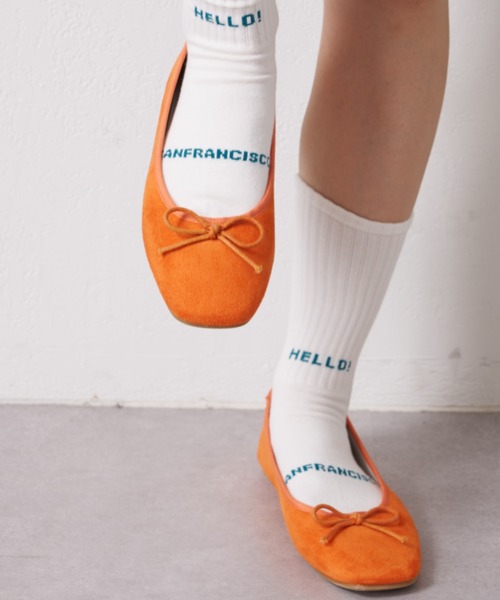 CIAOPANIC TYPY(チャオパニックティピー)の「【靴下屋×TYPY】フラワーロゴクルーソックス(ソックス/靴下・レディース・オフホワイト/サックスブルー・ONE SIZE)」の16枚目の写真