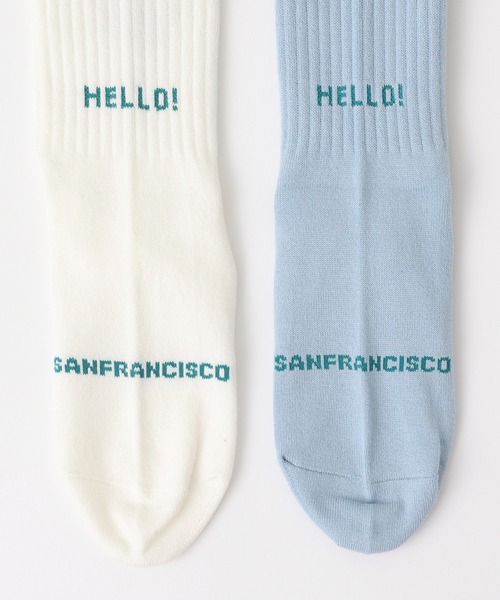 CIAOPANIC TYPY(チャオパニックティピー)の「【靴下屋×TYPY】フラワーロゴクルーソックス(ソックス/靴下・レディース・オフホワイト/サックスブルー・ONE SIZE)」の9枚目の写真