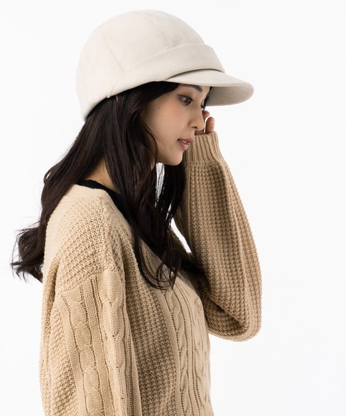 QUEENHEAD（クイーンヘッド）の「保温マカロンキャスケット（キャスケット・レディース・ブラック/ベージュ/アイボリー・X-LARGE/XX-LARGE/FREE）」の4枚目の写真