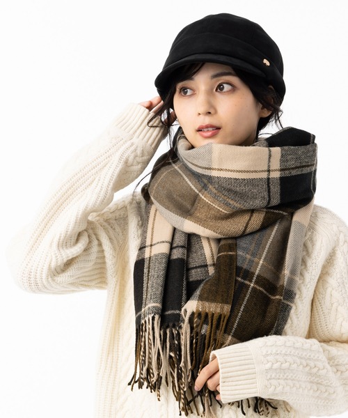 QUEENHEAD（クイーンヘッド）の「保温マカロンキャスケット（キャスケット・レディース・ブラック/ベージュ/アイボリー・X-LARGE/XX-LARGE/FREE）」の14枚目の写真