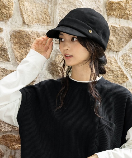 QUEENHEAD（クイーンヘッド）の「保温マカロンキャスケット（キャスケット・レディース・ブラック/ベージュ/アイボリー・X-LARGE/XX-LARGE/FREE）」の13枚目の写真