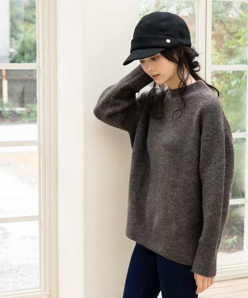 QUEENHEAD（クイーンヘッド）の「保温マカロンキャスケット（キャスケット・レディース・ブラック/ベージュ/アイボリー・X-LARGE/XX-LARGE/FREE）」の9枚目の写真