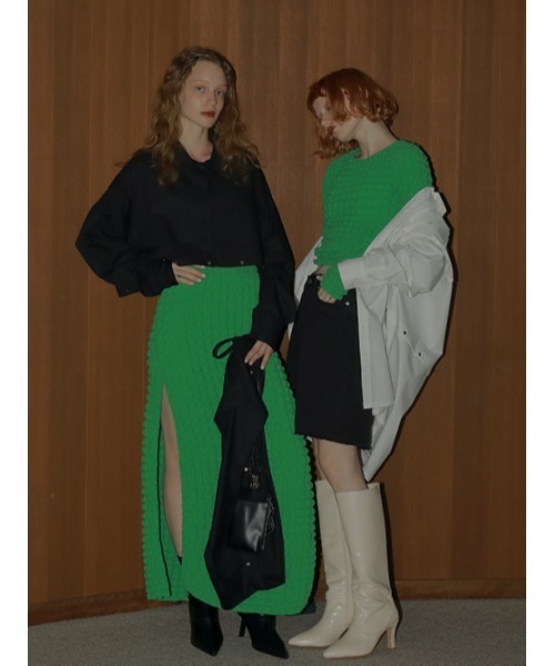 AMAIL（アマイル）の「70‘s half denim（デニムパンツ・レディース・ブルー/ブラック・FREE）」の6枚目の写真