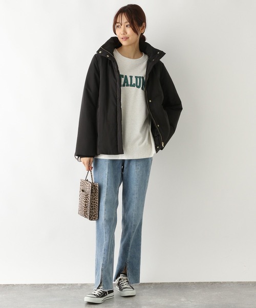 GLOBAL WORK（グローバルワーク）の「エアサーマル撥水フードブルゾン/268788（ブルゾン・レディース・ブラック/モカ/アイボリー・MEDIUM/LARGE）」の17枚目の写真