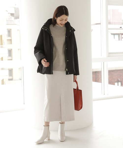 GLOBAL WORK（グローバルワーク）の「エアサーマル撥水フードブルゾン/268788（ブルゾン・レディース・ブラック/モカ/アイボリー・MEDIUM/LARGE）」の11枚目の写真