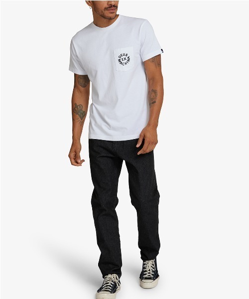 DEUS EX MACHINA(デウスエクスマキナ)の「DEUS LOGO TEE(Tシャツ/カットソー・メンズ・ネイビー/ホワイト・S/L/M/XL/XS)」の5枚目の写真