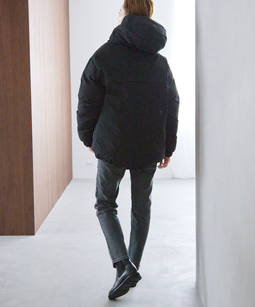 SLOBE IENA（スローブイエナ）の「中綿フードブルゾン（ダウンジャケット/コート・レディース・ブラック/ナチュラル/カーキ・FREE）」の6枚目の写真