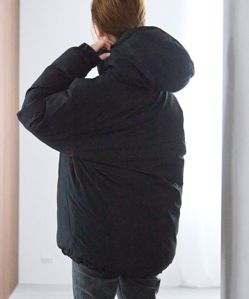 SLOBE IENA（スローブイエナ）の「中綿フードブルゾン（ダウンジャケット/コート・レディース・ブラック/ナチュラル/カーキ・FREE）」の12枚目の写真