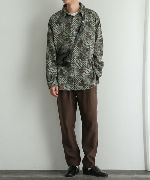 SENSE OF PLACE by URBAN RESEARCH(センスオブプレイスバイアーバンリサーチ)の「コモンペイズリールーズシャツ(シャツ/ブラウス・メンズ・ベージュ/ブラウン/ミント・MEDIUM/LARGE)」の13枚目の写真