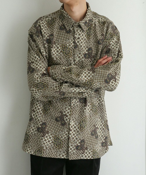 SENSE OF PLACE by URBAN RESEARCH(センスオブプレイスバイアーバンリサーチ)の「コモンペイズリールーズシャツ(シャツ/ブラウス・メンズ・ベージュ/ブラウン/ミント・MEDIUM/LARGE)」の17枚目の写真