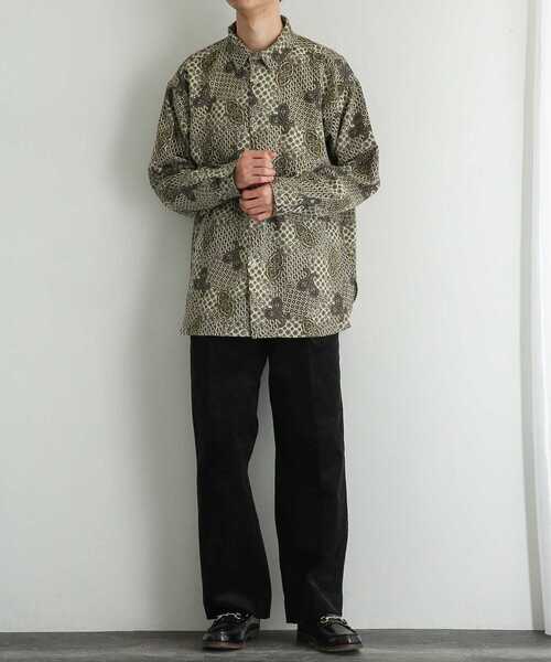 SENSE OF PLACE by URBAN RESEARCH(センスオブプレイスバイアーバンリサーチ)の「コモンペイズリールーズシャツ(シャツ/ブラウス・メンズ・ベージュ/ブラウン/ミント・MEDIUM/LARGE)」の22枚目の写真