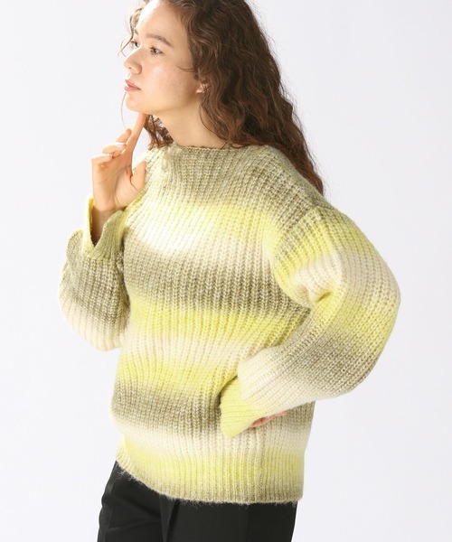 niko and（ニコアンド）の「グラデーションニットプルオーバー