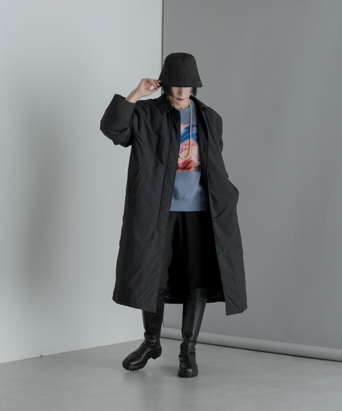 BURLAP OUTFITTER（バーラップアウトフィッター）の「【BURLAP OUTFITTER】中綿ロングコート（その他アウター・レディース・ブラック/アイボリー・FREE）」の18枚目の写真