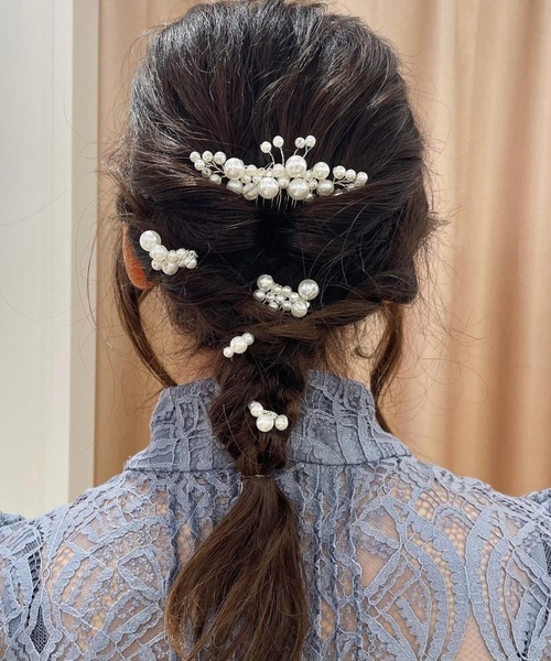 Cupid Heart(キューピッドハート)の「【Cupid Heart】結婚式用アクセ ヘアピン5点set(ヘアピン・レディース・シルバー・MEDIUM)」の12枚目の写真