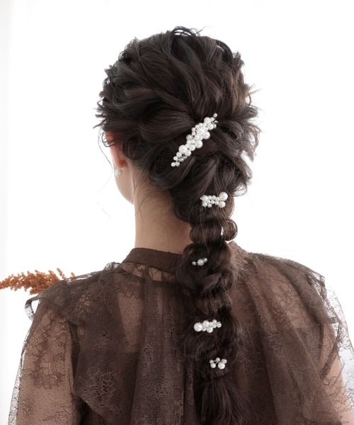 Cupid Heart(キューピッドハート)の「【Cupid Heart】結婚式用アクセ ヘアピン5点set(ヘアピン・レディース・シルバー・MEDIUM)」の19枚目の写真