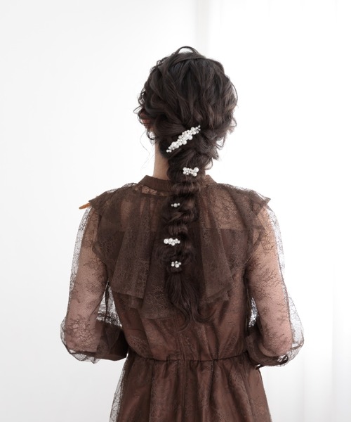 Cupid Heart(キューピッドハート)の「【Cupid Heart】結婚式用アクセ ヘアピン5点set(ヘアピン・レディース・シルバー・MEDIUM)」の20枚目の写真