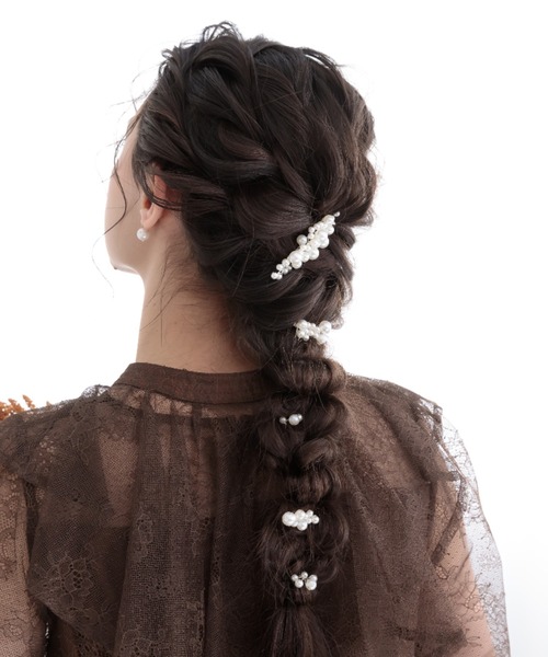 Cupid Heart(キューピッドハート)の「【Cupid Heart】結婚式用アクセ ヘアピン5点set(ヘアピン・レディース・シルバー・MEDIUM)」の16枚目の写真