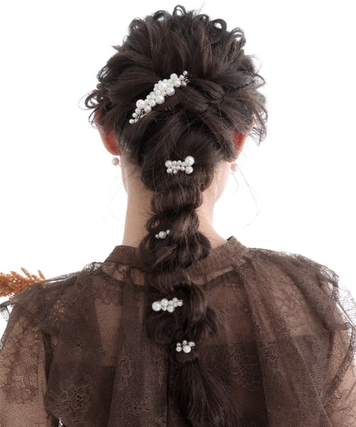 Cupid Heart(キューピッドハート)の「【Cupid Heart】結婚式用アクセ ヘアピン5点set(ヘアピン・レディース・シルバー・MEDIUM)」の17枚目の写真