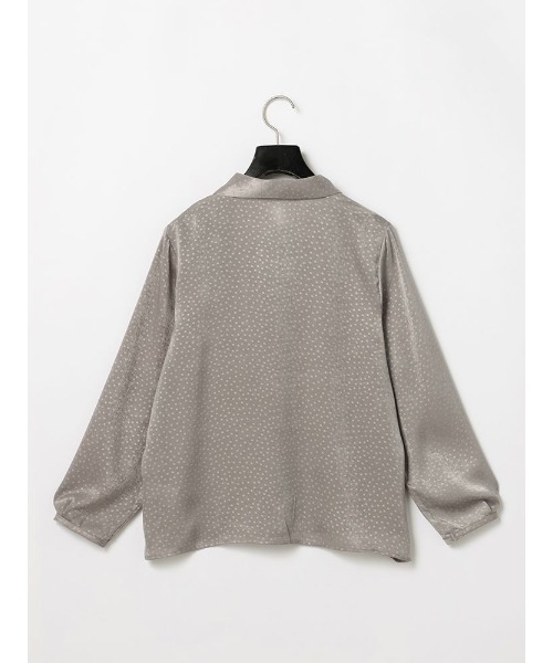 Perfect Suit FActory（パーフェクトスーツファクトリー）の「ドット　リボンタイブラウス　クリーム/グレー/ブラウン（シャツ/ブラウス・レディース・グレー/ブラウン/クリーム・S/M/L）」の15枚目の写真