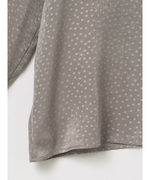 Perfect Suit FActory（パーフェクトスーツファクトリー）の「ドット　リボンタイブラウス　クリーム/グレー/ブラウン（シャツ/ブラウス・レディース・グレー/ブラウン/クリーム・S/M/L）」の18枚目の写真