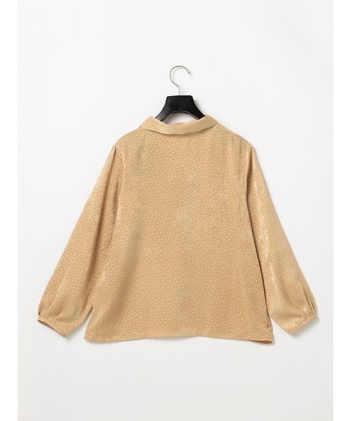 Perfect Suit FActory（パーフェクトスーツファクトリー）の「ドット　リボンタイブラウス　クリーム/グレー/ブラウン（シャツ/ブラウス・レディース・グレー/ブラウン/クリーム・S/M/L）」の5枚目の写真