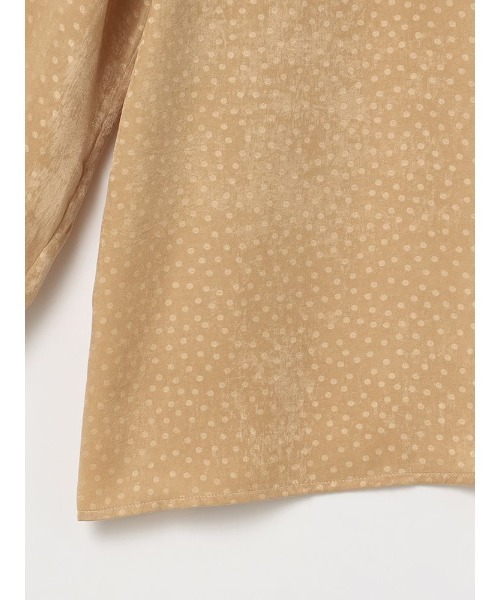 Perfect Suit FActory（パーフェクトスーツファクトリー）の「ドット　リボンタイブラウス　クリーム/グレー/ブラウン（シャツ/ブラウス・レディース・グレー/ブラウン/クリーム・S/M/L）」の8枚目の写真